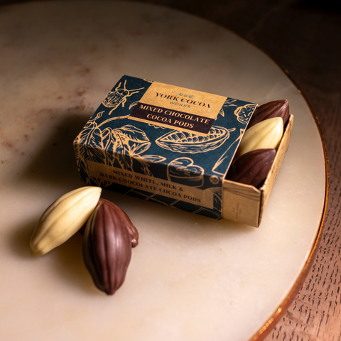Mixed Chocolate Cocoa Pods Matchbox, 45g (Case of 25)
