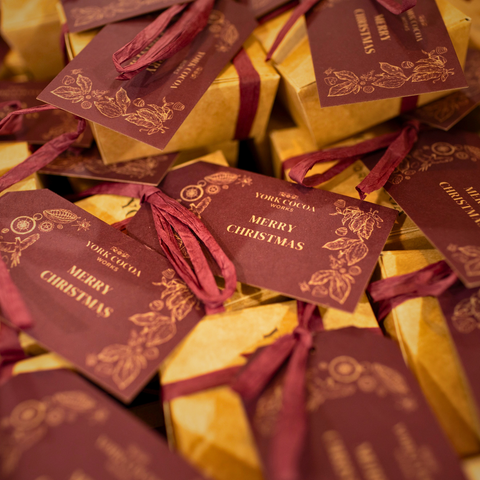 Box of 4 Festive Chocolate Truffles - Case of 50 Boxes