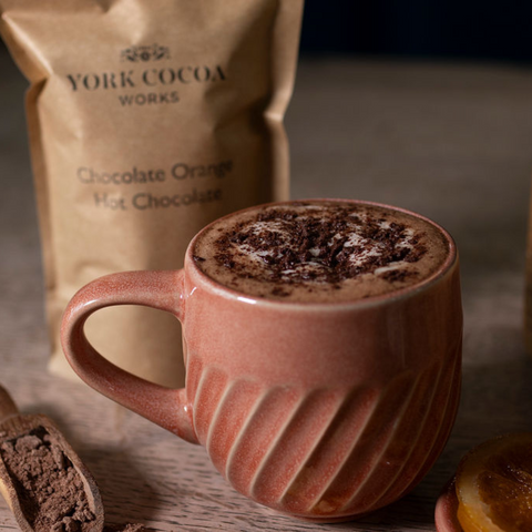 150g Packet of Chocolate Orange Hot Chocolate with mug of Hot Chocolate