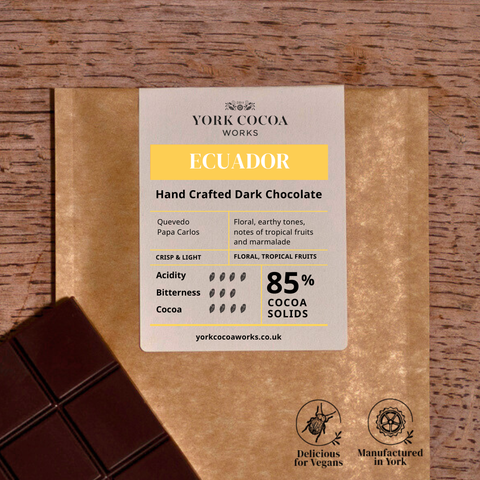 85% Ecuador Dark Chocolate - 40g Bar