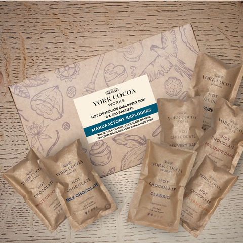 Manufactory Hot Chocolate Discovery Box - 8 x 40g Luxury Portions