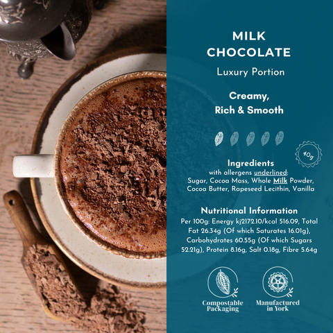 Milk Chocolate Hot Chocolate - 40g Luxury Portion