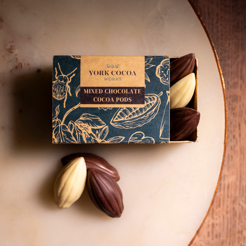 Mixed Chocolate Cocoa Pods Matchbox, 45g (Case of 25)