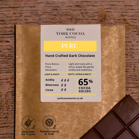 65% Peru Dark Chocolate - 40g Bar