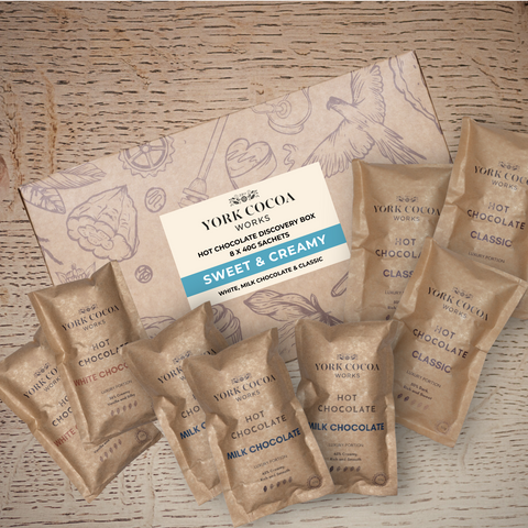 Sweet & Creamy Hot Chocolate Discovery Box - 8 x 40g Luxury Portions
