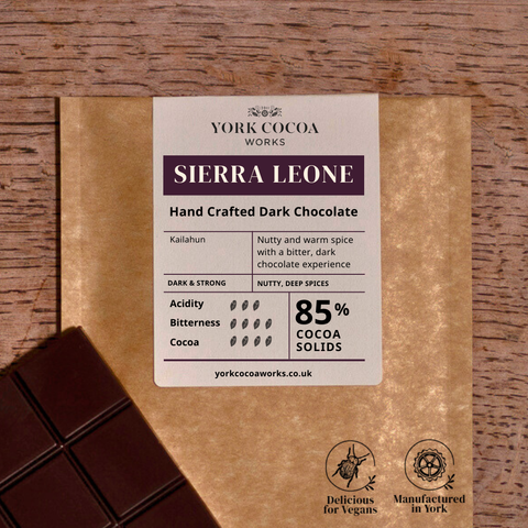 85% Sierra Leone Dark Chocolate - 40g Bar