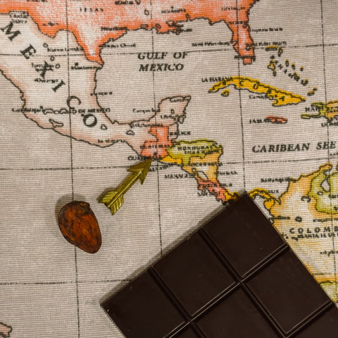Guatemala Map and Chocolate Bar