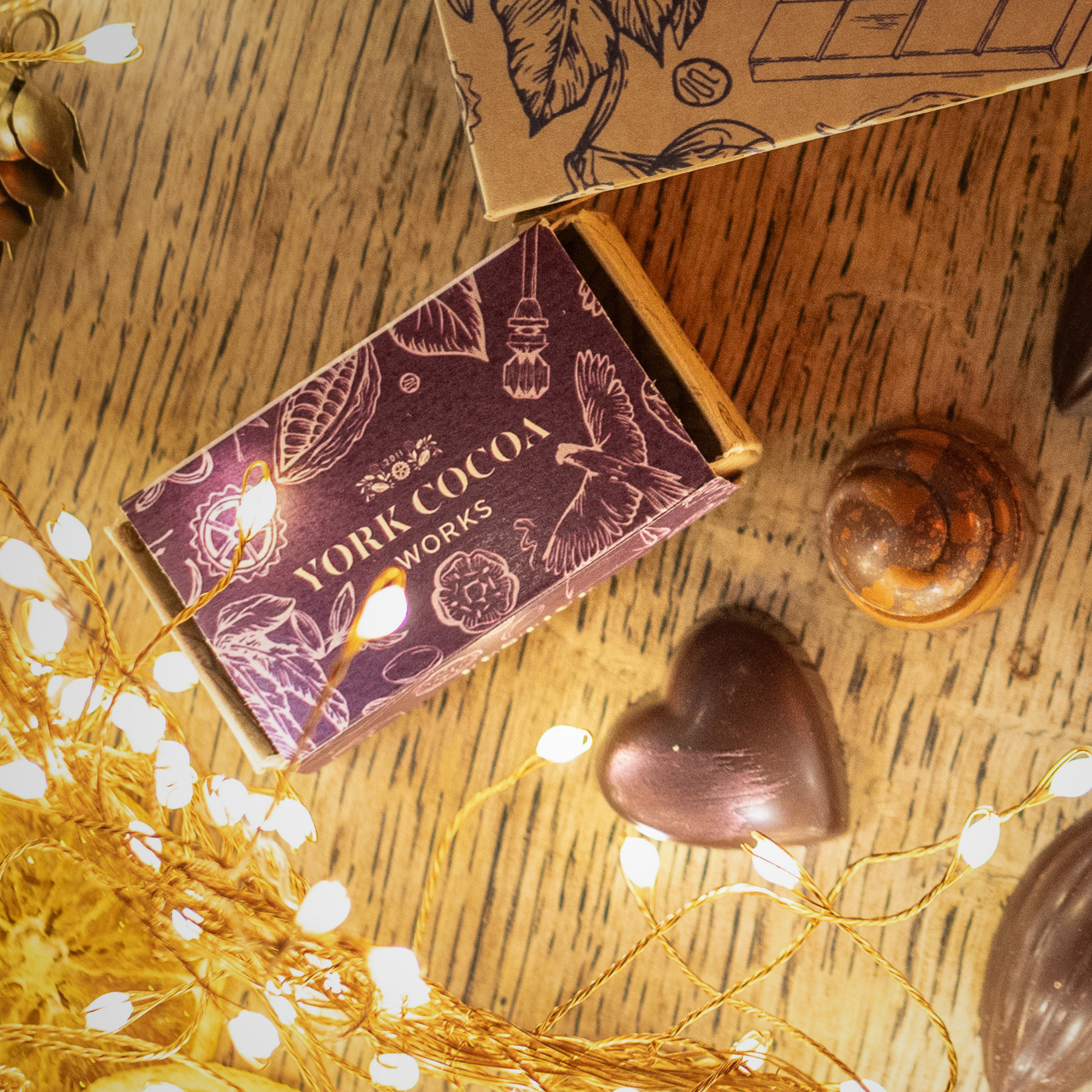 Festive Mini Chocolate Truffle Gift Box Individual – York Cocoa Works