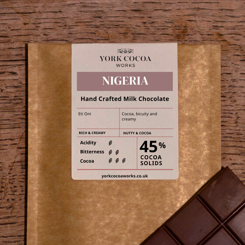 45% Nigeria Milk Chocolate - 40g Bar