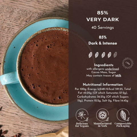85% Very Dark Hot Chocolate - 1.5kg