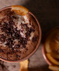 Overhead shot of Chocolate Orange Hot Chocolate