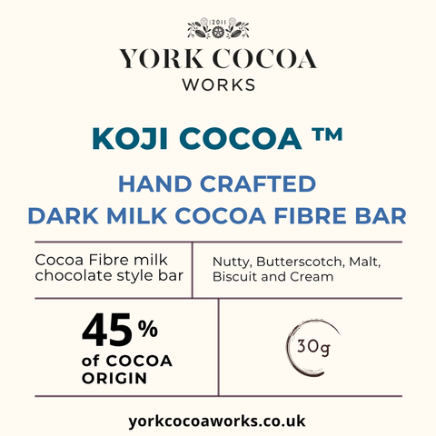 Koji Cocoa ™ - Dark Milk Cocoa Fibre Bar