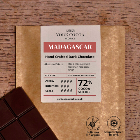72% Madagascar Dark Chocolate - 40g Bar