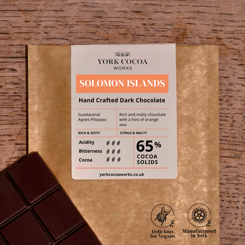 65% Solomon Islands Dark Chocolate - 40g Bar