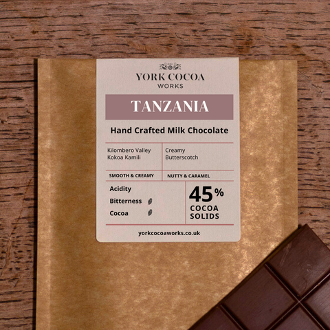 45% Tanzania Milk Chocolate - 40g Bar