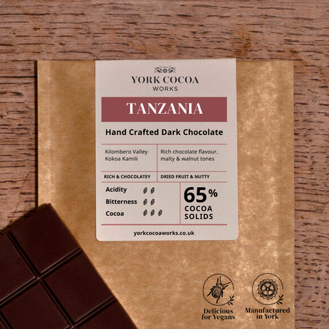 65% Tanzania Dark Chocolate - 40g Bar