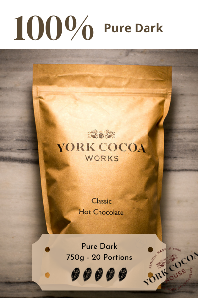 100% Pure Dark Hot Chocolate - 750g Packet