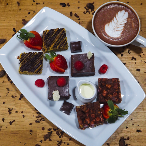 Chocolate Indulgence Cakes with Hot Chocolate
